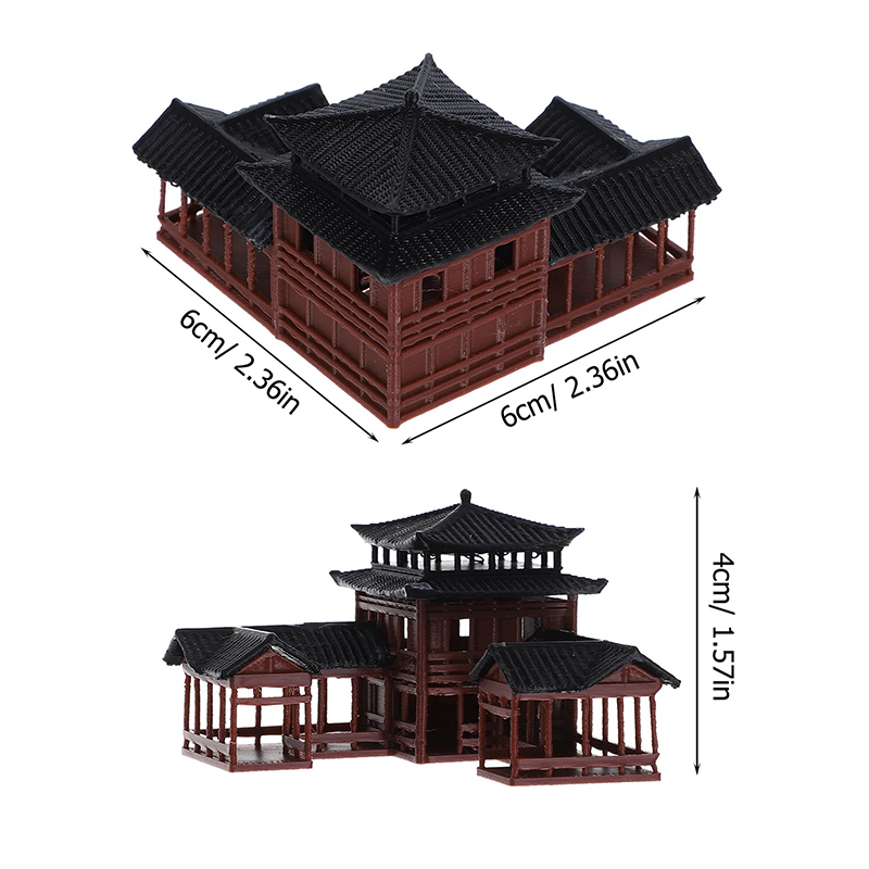 Bonsai Garden Chinese Garden - Modèle de bâtiment ancien miniature, décorations