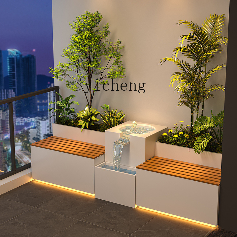 Bac à fleurs de balcon avec ta - Bonsai Garden Chinese Garden avis et prix