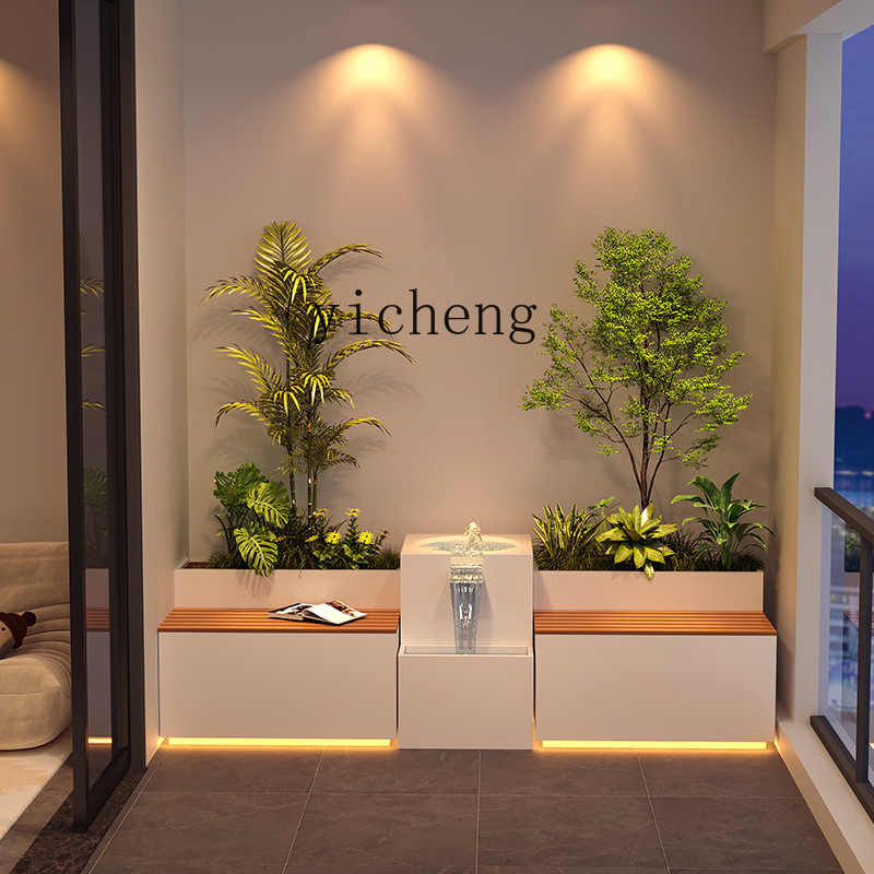 Bac à fleurs de balcon avec ta - Bonsai Garden Chinese Garden avis et prix