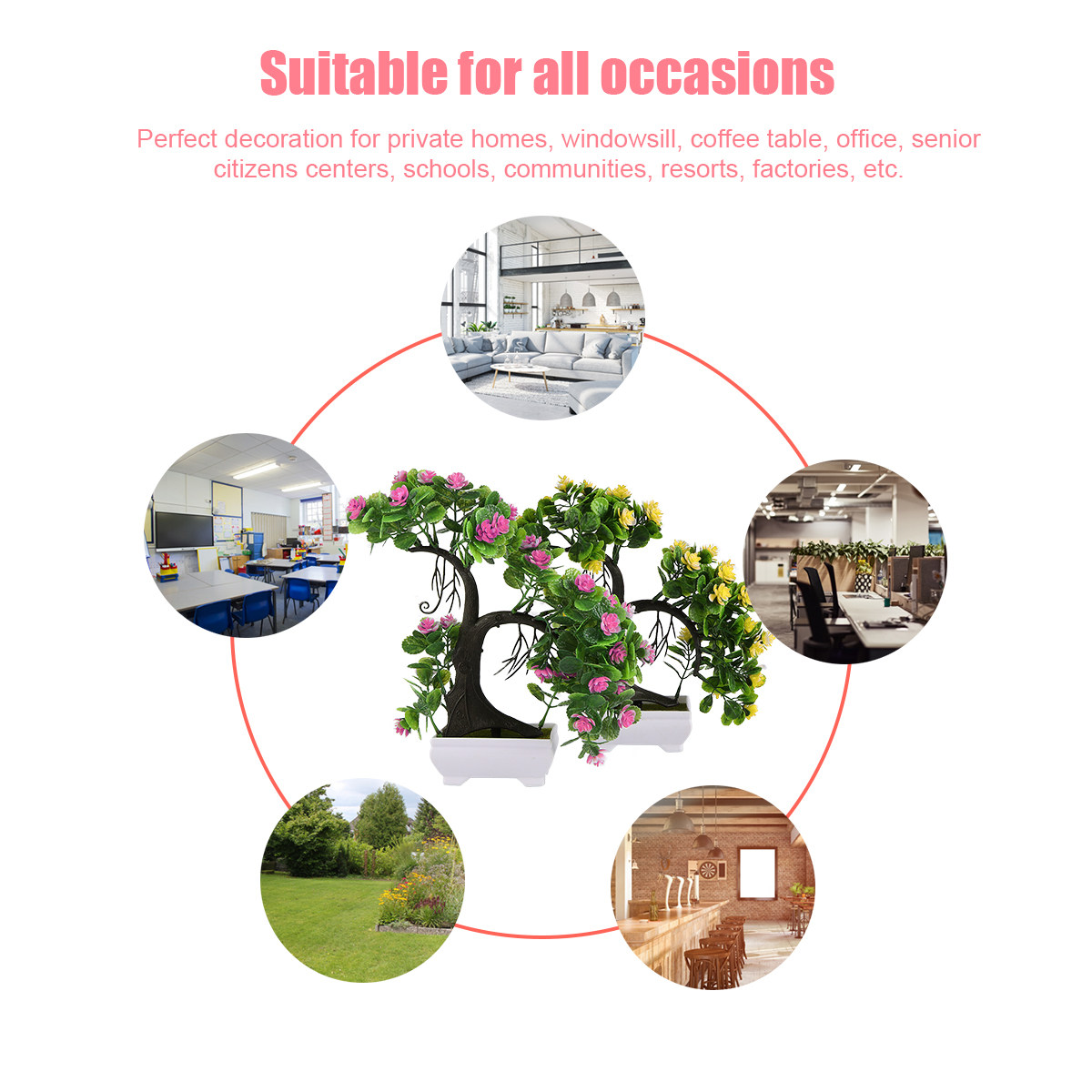 2 pièces de bonsaïs artificiel - Bonsai Garden Resort avis et prix
